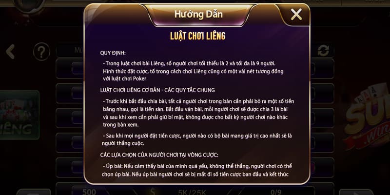 Nắm rõ luật chơi Liêng trước khi bắt đầu chơi tại cổng game Sunwin